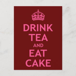 Drink Tea en Eat Cake Briefkaart