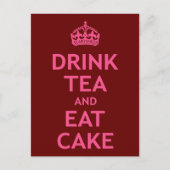 Drink Tea en Eat Cake Briefkaart (Voorkant)