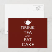 DRINK TEA EN EAT CAKE BRIEFKAART (Voorkant / Achterkant)