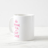 Drink Tea en Eat Cake Koffiemok (Voorkant links)