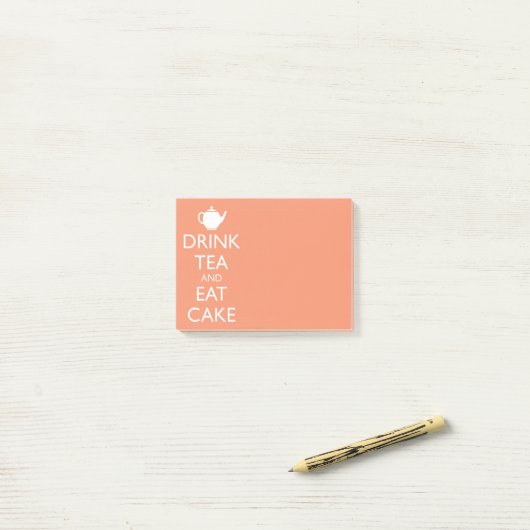 DRINK TEA EN EAT CAKE POST-IT® NOTES (Op bureau)