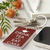 DRINK TEA EN EAT CAKE SLEUTELHANGER (Voorkant Rechts)