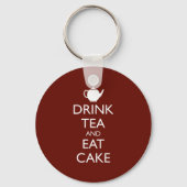 DRINK TEA EN EAT CAKE SLEUTELHANGER (Voorkant)