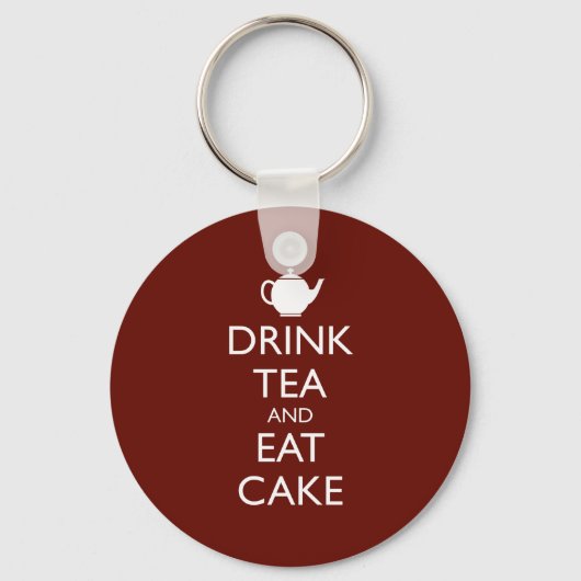 DRINK TEA EN EAT CAKE SLEUTELHANGER (Voorkant)