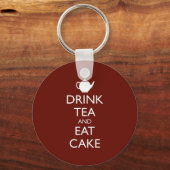 DRINK TEA EN EAT CAKE SLEUTELHANGER (Voorkant)