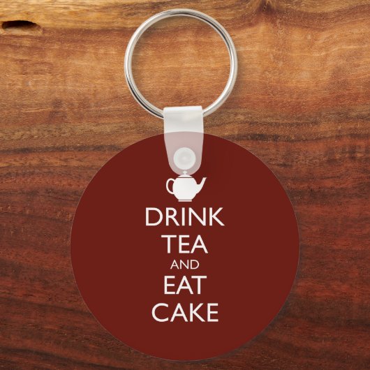 DRINK TEA EN EAT CAKE SLEUTELHANGER (Voorkant)