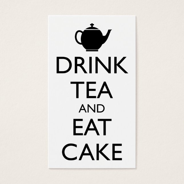 DRINK TEA EN EAT CAKE VISITEKAARTJE (Voorkant)
