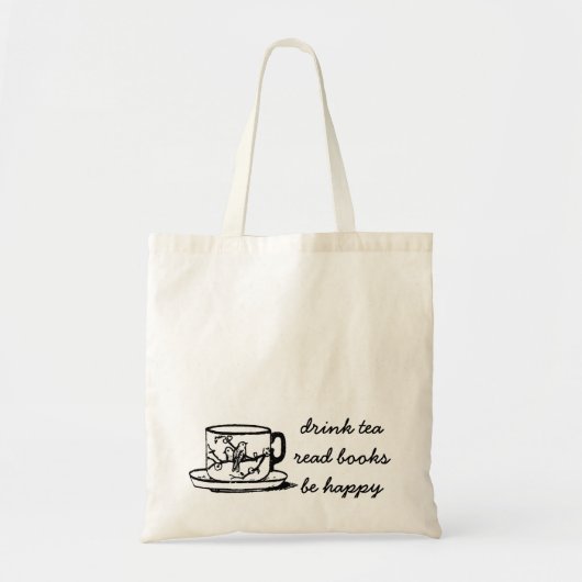 Drink Tea Read Books Book Tas (Voorkant)