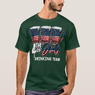 Drink Team 4th van Juli Biervlag Amerikaanse Mok T-shirt