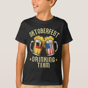 Drink Team Beer Mokken Amerikaans Duits Volwassene T-shirt