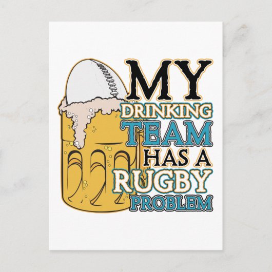 Drink Team Rugby Briefkaart (Voorkant)