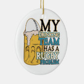 Drink Team Rugby Keramisch Ornament (Rechts)