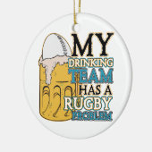 Drink Team Rugby Keramisch Ornament (Links)