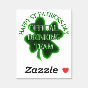Drink Team St. Patrick's Day Sticker