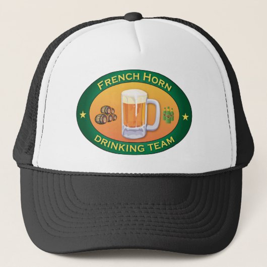 Drink team van de Franse Hoorn Trucker Pet (Voorkant)