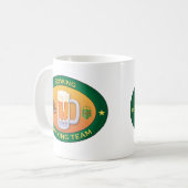 Drink team van de rij koffiemok (Voorkant links)