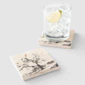 DRINK TEGEL STIJL ONTWERP STENEN ONDERZETTER (Zijkant)