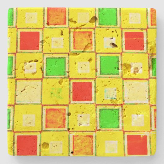 DRINK TEGEL STIJL ONTWERP STENEN ONDERZETTER (Voorkant)