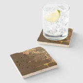 DRINK TEGEL STIJL ONTWERP STENEN ONDERZETTER (Zijkant)
