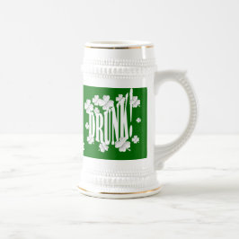 Drink tekst en shamrocken bierpul