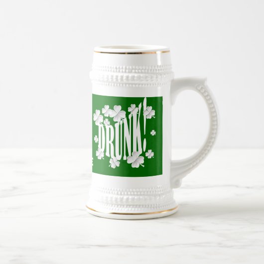 Drink tekst en shamrocken bierpul (Rechts)