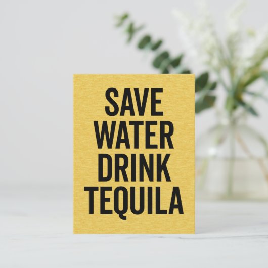Drink Tequila Funny Quote Briefkaart (Staand voorkant)