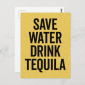 Drink Tequila Funny Quote Briefkaart (Voorkant / Achterkant)