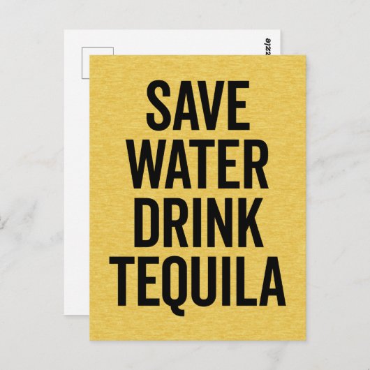 Drink Tequila Funny Quote Briefkaart (Voorkant / Achterkant)