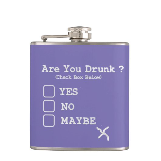 Drink Test Funny Booze Whiskey Heupfles (Voorkant)