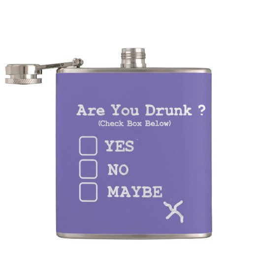 Drink Test Funny Booze Whiskey Heupfles (Geopend)