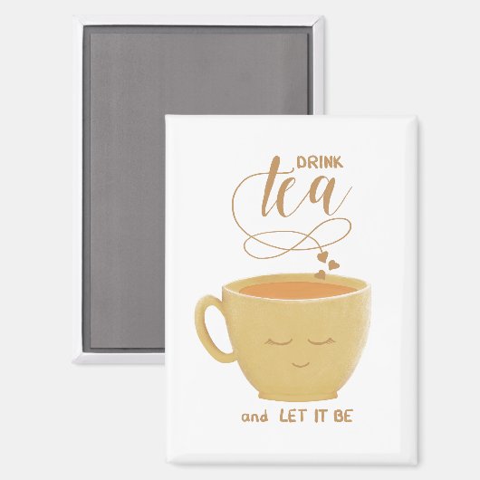Drink thee & laat het zijn-Magneet Magneet (Voorkant / Achterkant)
