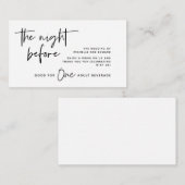 Drink Ticket, Adult Beverage, Zwart-wit Informatiekaartje (Voorkant / Achterkant)