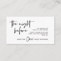 Drink Ticket, Adult Beverage, Zwart-wit