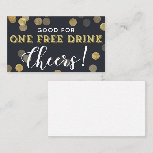 Drink Ticket Coupons voor een vrije Drink bij brui (Voorkant / Achterkant)