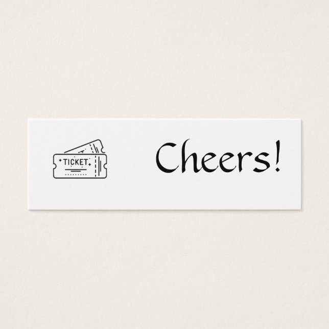 Drink ticket - Geniet van een gratis Drink op ons! Mini Visitekaartjes (Voorkant)