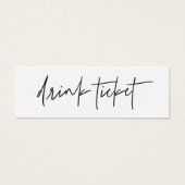 Drink ticket token bruiloft receptie bar Kaart (Voorkant)