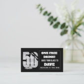 Drink Ticket Verjaardagsbar Token Gepersonaliseerd (Staand voorkant)