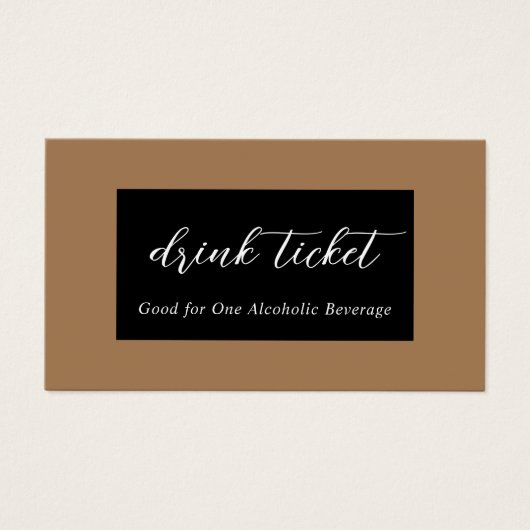 Drink Ticket Visitekaartje (Voorkant)