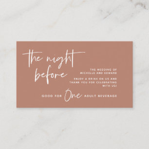 Drink Ticket, Volwassen Drank, Bruiloft Bar Party Informatiekaartje