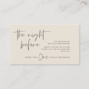 Drink Ticket, Volwassen Drank, Bruiloft Bar Party Informatiekaartje