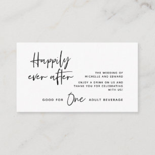 Drink ticket, volwassen drankje, gelukkig ooit daa informatiekaartje