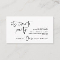 Drink ticket, volwassen drankje, gelukkig ooit daa