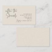 Drink Ticket, Volwassen Drankje Na De Shaadi Informatiekaartje (Voorkant / Achterkant)