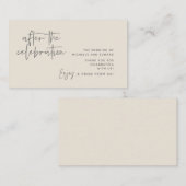 Drink Ticket, Volwassen Drankje Na het Feest Informatiekaartje (Voorkant / Achterkant)