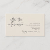 Drink Ticket, Volwassen Drankje Na het Feest Informatiekaartje (Voorkant)