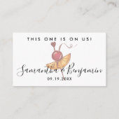 Drink ticket voor de moderne trouwreceptie informatiekaartje (Achterkant)