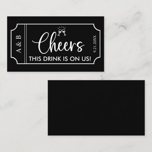 Drink Ticket Voucher (Voorkant / Achterkant)