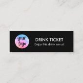 Drink Ticket Voucher Company Logo Party Event (Voorkant)