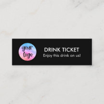 Drink Ticket Voucher Company Logo Party Event