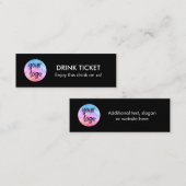 Drink Ticket Voucher Company Logo Party Event (Voorkant / Achterkant)